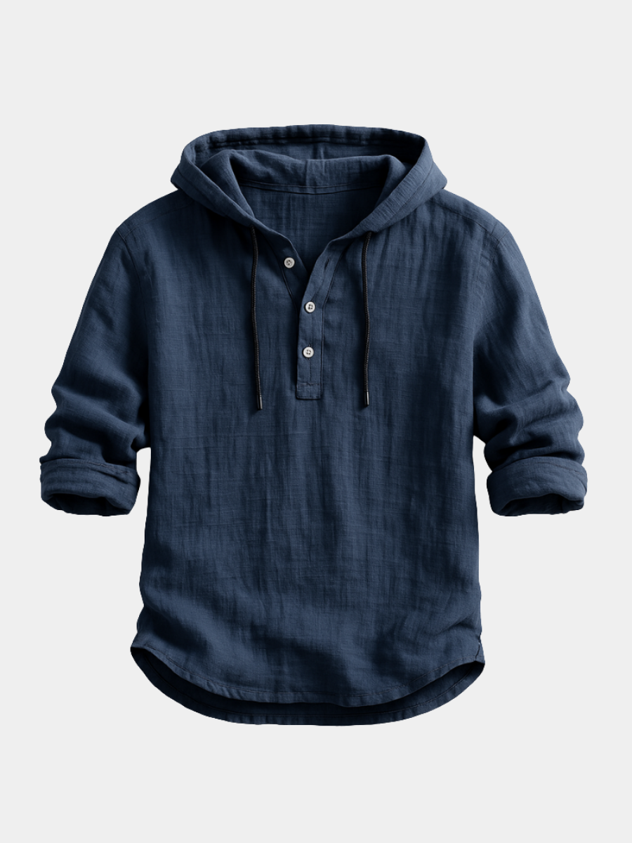 Armand | Luxury Hooded Linen Shirt
