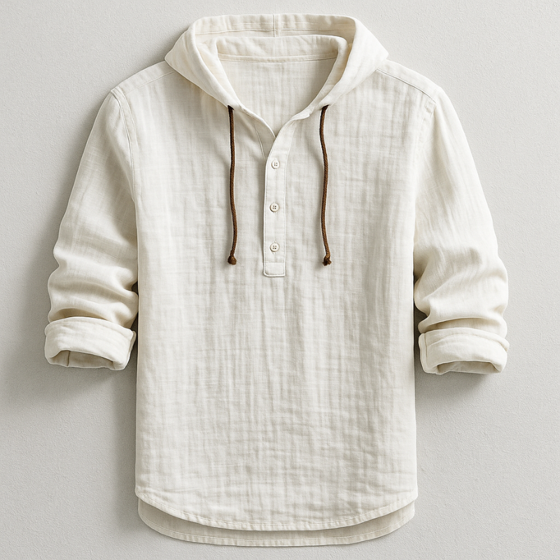 Armand | Luxury Hooded Linen Shirt