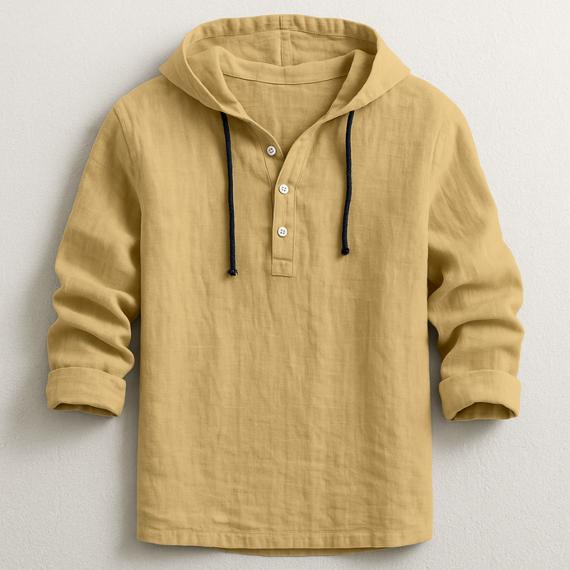 Armand | Luxury Hooded Linen Shirt
