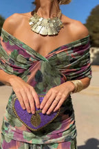 Ailbhe | Elegant V-Neck Chiffon Maxi Dress