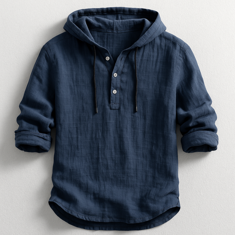 Armand | Luxury Hooded Linen Shirt