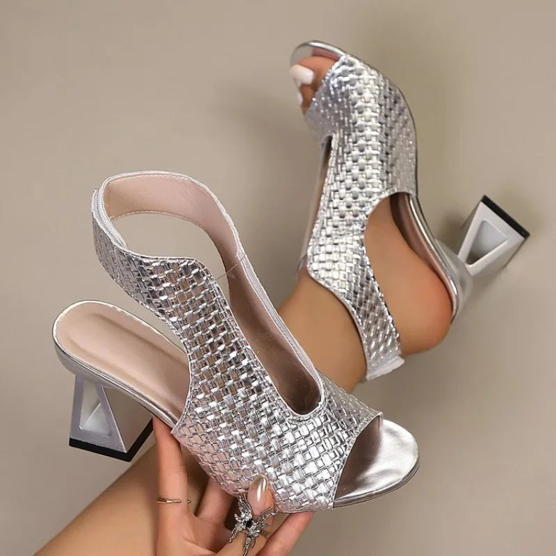 Cefi | Sculpted Block‑Heel Sandals