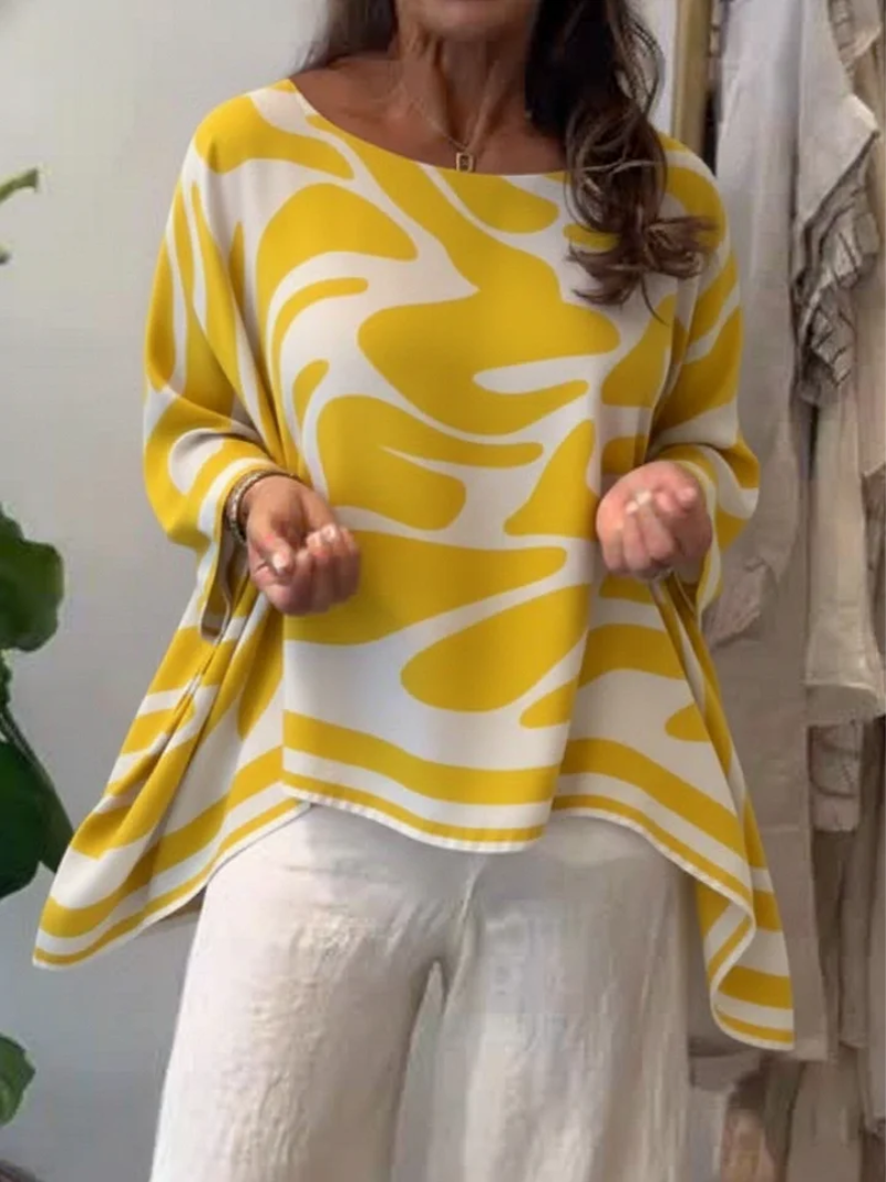 Amara | Elegant Artistic Print Top