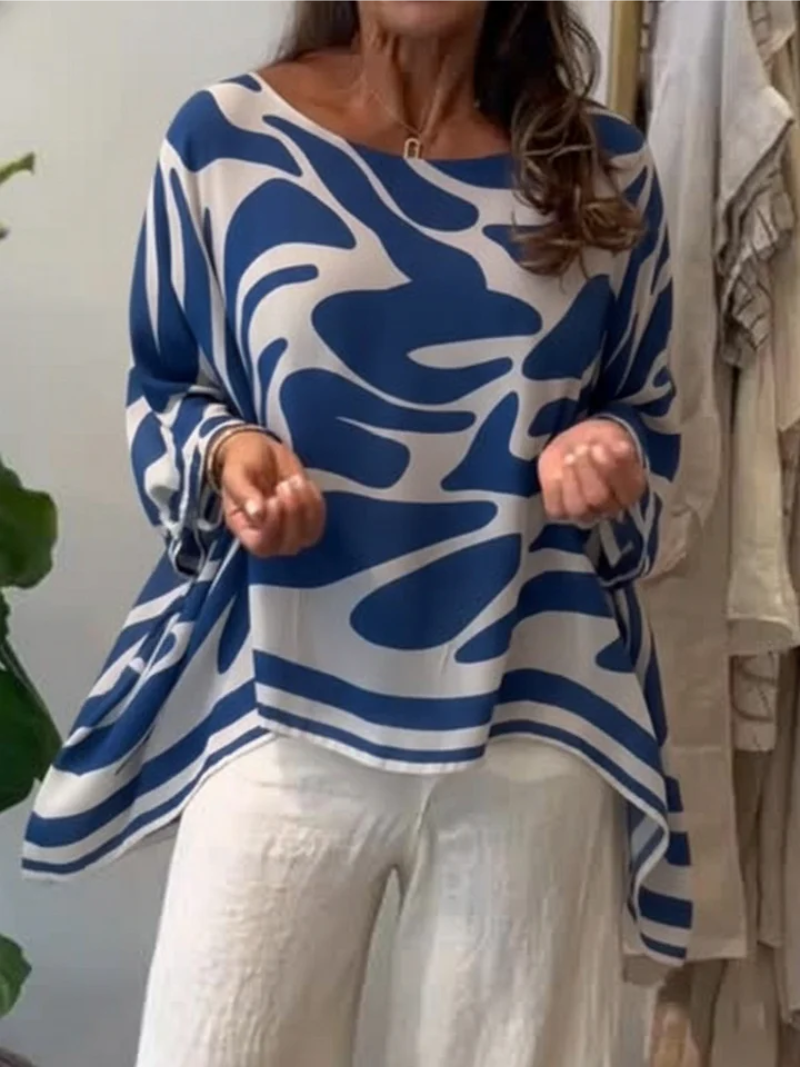 Amara | Elegant Artistic Print Top