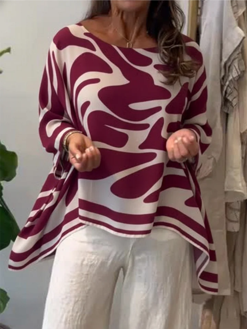 Amara | Elegant Artistic Print Top