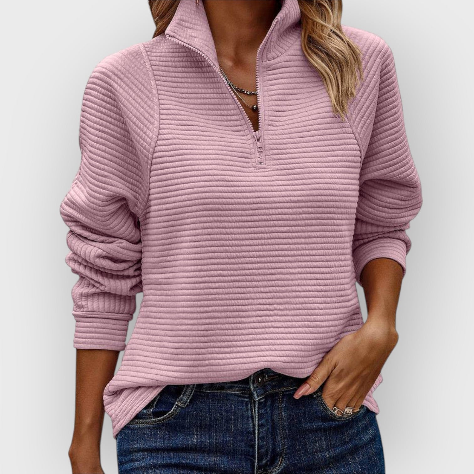 Anya | Zip Collar Sweater